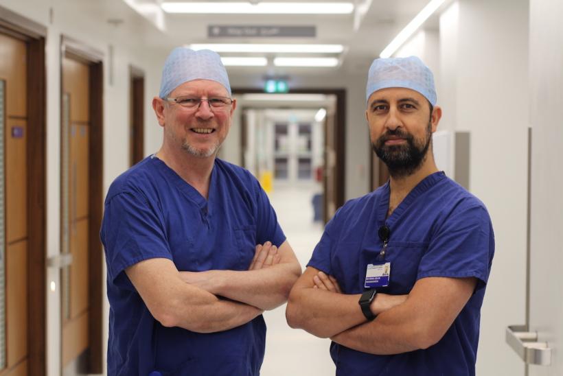 Mr David Dunaway and Mr Owase Jeelani on Hedgehog Ward