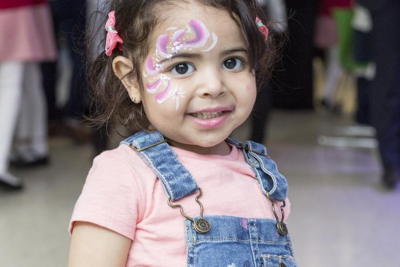 Little girl with facepaint 