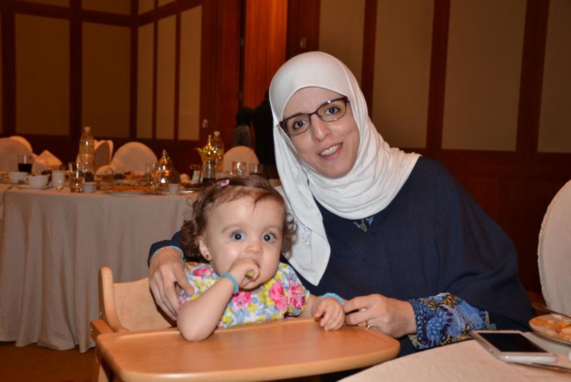 Sukaina Adel and her daughter Laila