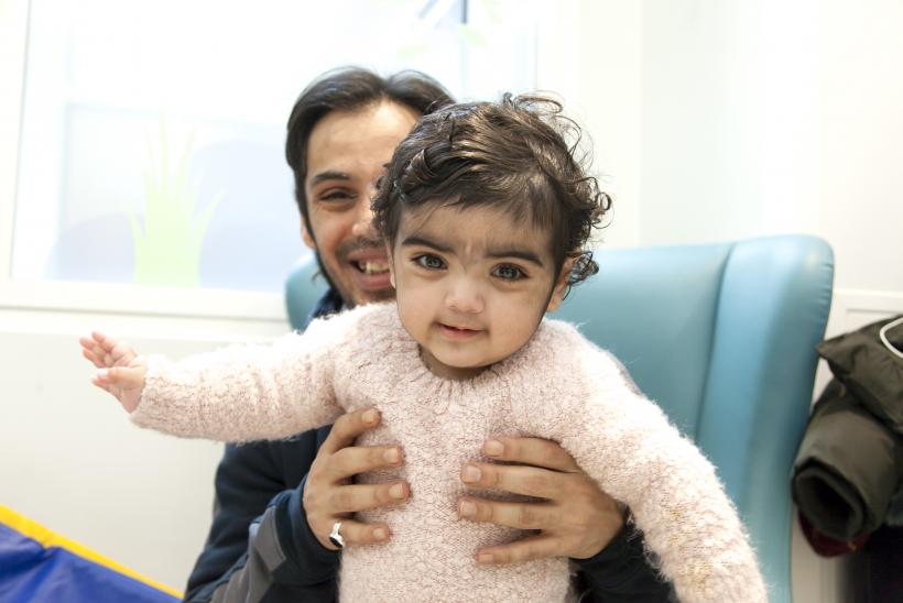 Muneera and dad at GOSH