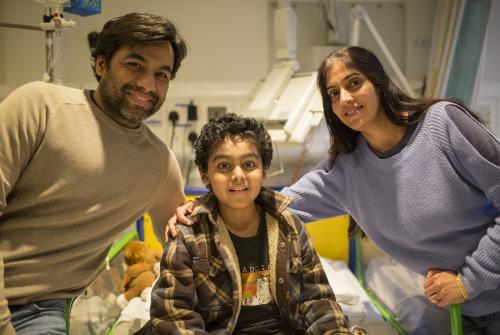 Yuvan at GOSH with his parents 