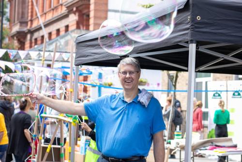 Bubble creator at Play Street